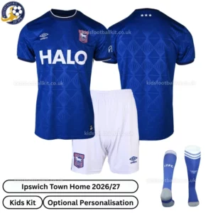 Ipswich Town Home Kids Kit 26_27-over view-with socks