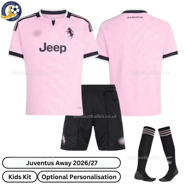 Juventus Away Kids Kit 26_27-over view-with socks