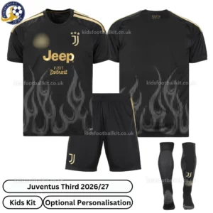 Juventus Third Kids Kit 26_27-over view-with socks
