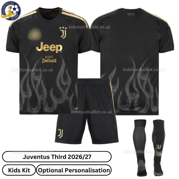 Juventus Third Kids Kit 26_27-over view-with socks