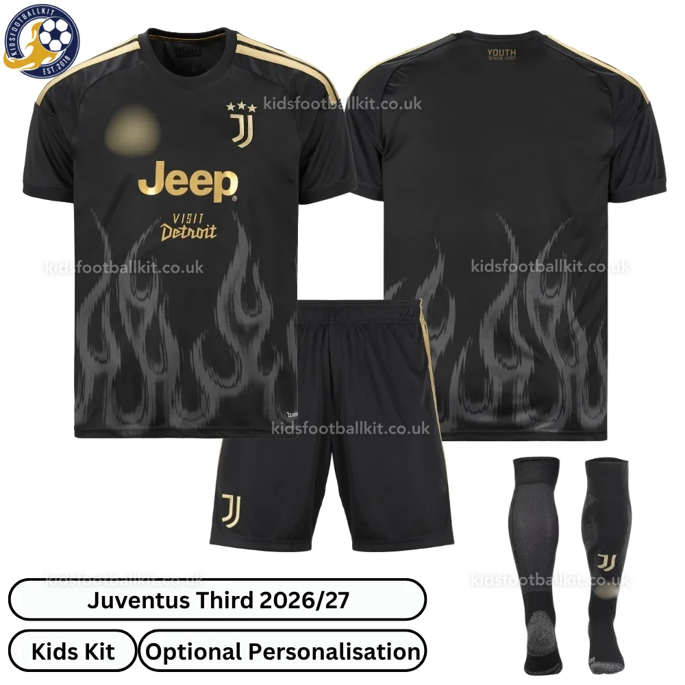 Juventus Third Kids Football Kit 2026/27 (With socks)