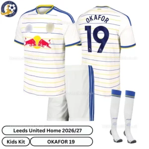 Leeds Home Kids Kit 26_27-over view-OKAFOR 19-with socks