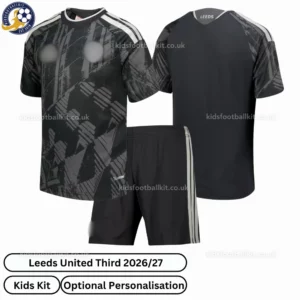 Leeds United Third kids kit 26_27-over view