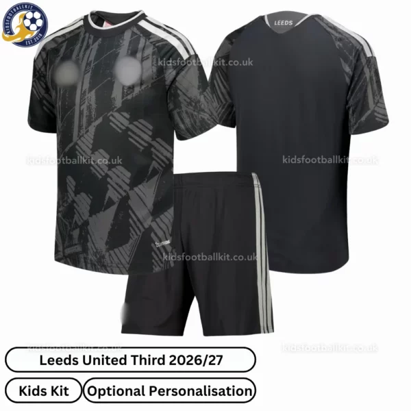 Leeds United Third kids kit 26_27-over view