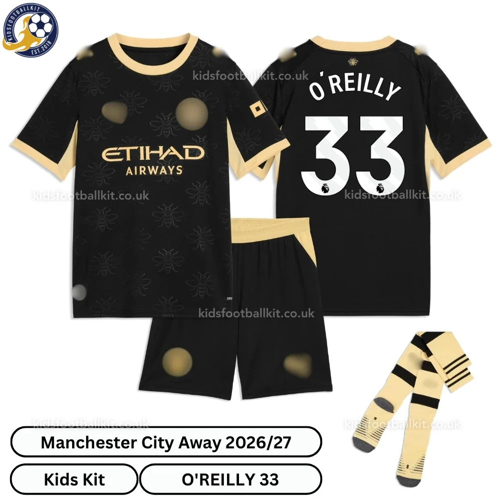 Manchester City Away Kids Football Kit 2026/27 – O’REILLY 33 (With socks)