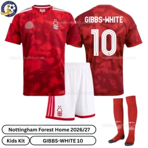 Nottingham Forest Home kids kit 26_27-over view-GIBBS-WHITE 10-with socks