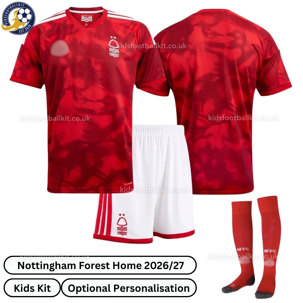 Nottingham Forest Home Kids Football Kit 2026/27 (With socks)