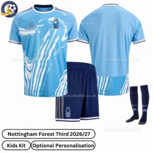 Nottingham Forest Third kids kit with socks 26_27-over view