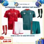 Nottingham Forest home and away kids kit 2026-with socks