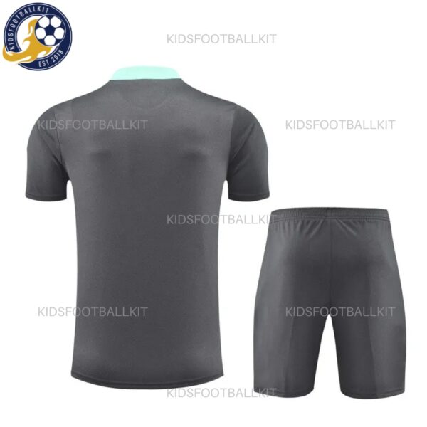 P^_^SG Training Kids Football Kit 2024/25 (No Socks) - Gray Back View