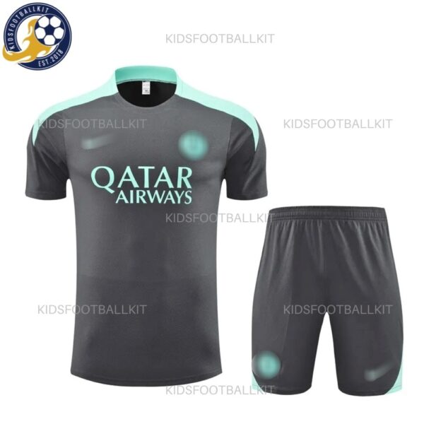 P^_^SG Training Kids Football Kit 2024/25 (No Socks) - Gray