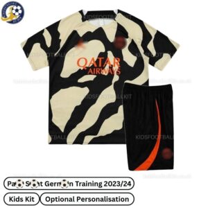 P^_^SG Training Football Kit 2023/24 (No Socks) - Black Light Beige