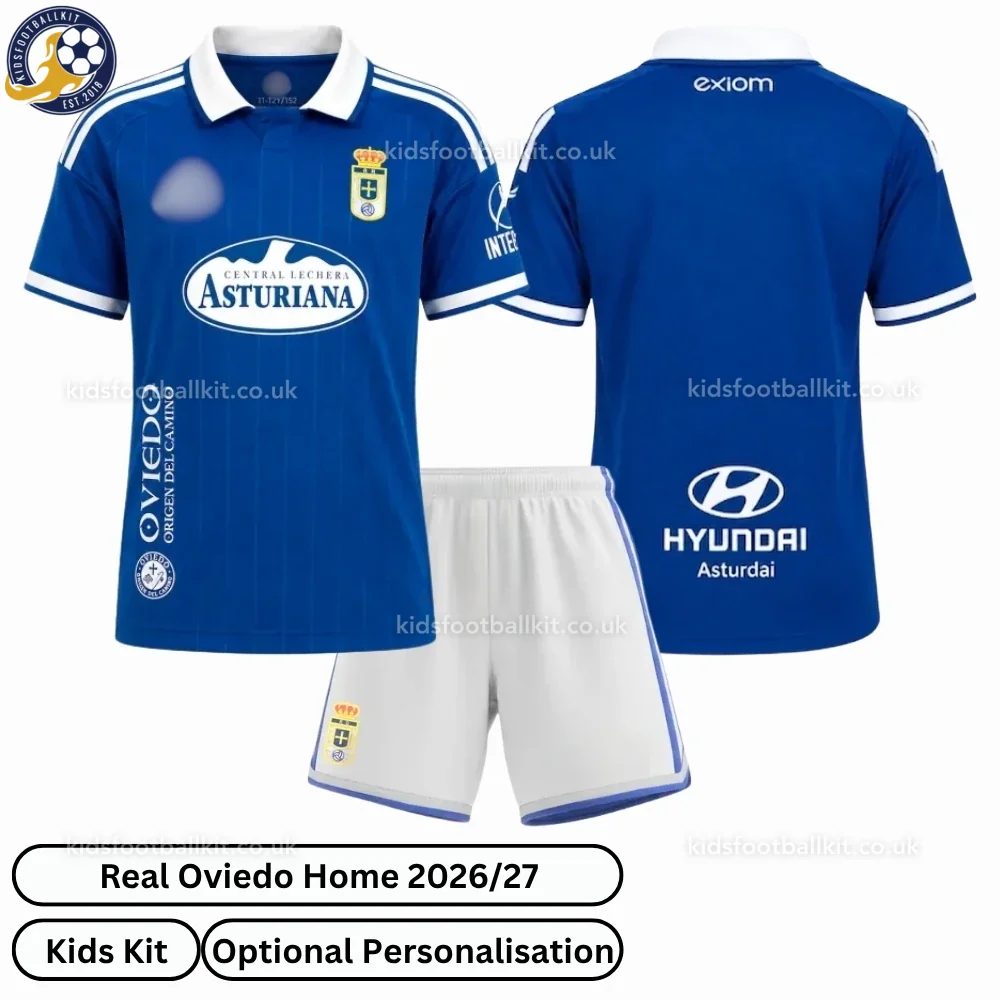 Real Oviedo Home Kids Football Kit 2026/27 (No Socks)