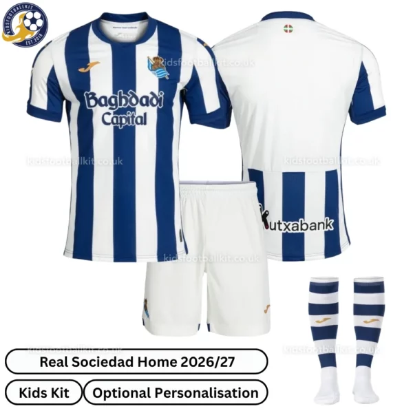 Real Sociedad home kids kit 26_27-over view-with socks
