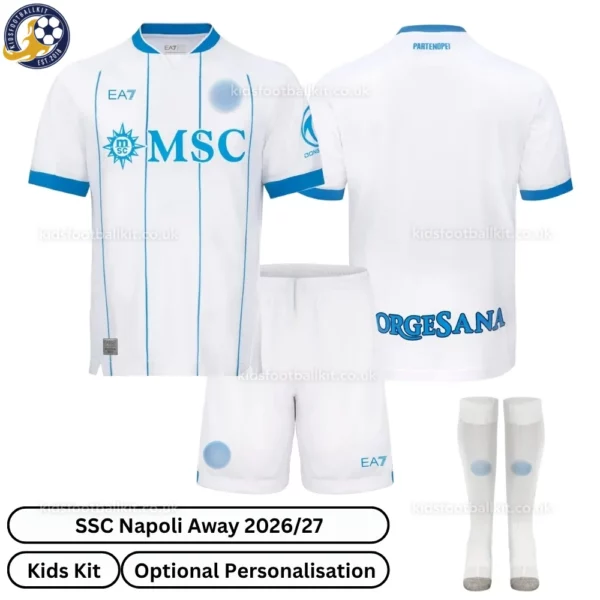 SSC Napoli Away Kids Kit 26_27-over view-with socks