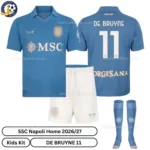 SSC Napoli Home Kids Kit 26_27-over view-DE BRUYNE 11-with socks