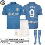 SSC Napoli Home Kids Kit 26_27-over view-LUKAKU 9-with socks