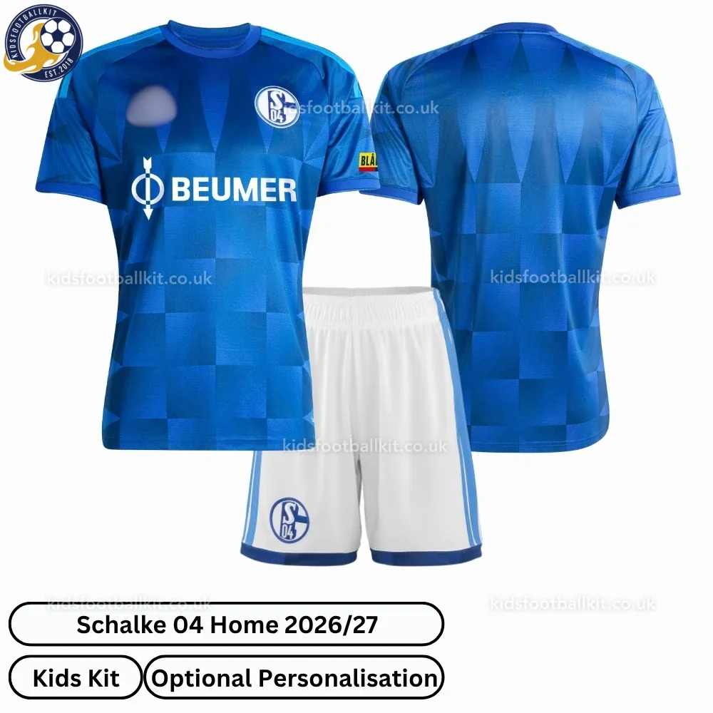 Schalke 04 Home Kids Football Kit 2026/27 (No Socks)