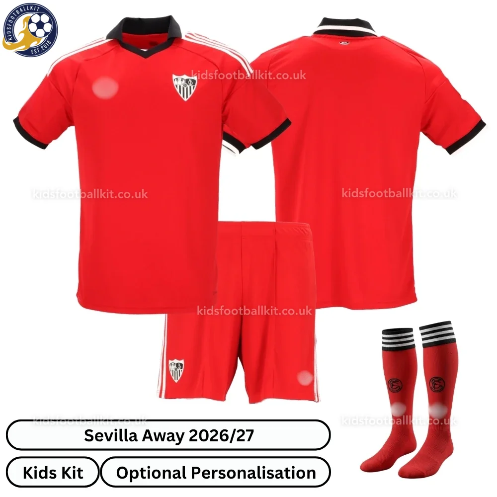 Sevilla Away Kids Football Kit 2026/27 (With socks)