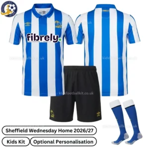 Sheffield Wednesday home kids kit 26_27-over view-with socks