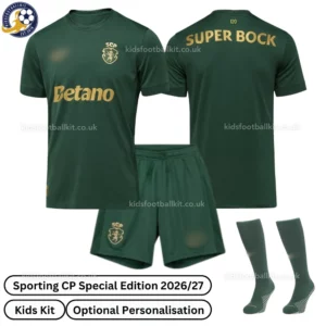Sporting CP 120th Anniversary Edition kids kit 26_27-over view-with socks