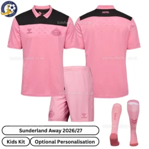 Sunderland Away kids kit 26_27-over view-with socks