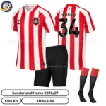 Sunderland Home kids kit 26_27-over view-XHAKA 34-with socks
