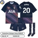 Tottenham Away Kids Kit 26_27-over view-KUDUS 20-with socks