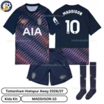 Tottenham Away Kids Kit 26_27-over view-MADDISON 10-with socks