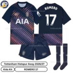 Tottenham Away Kids Kit 26_27-over view-ROMERO 17-with socks
