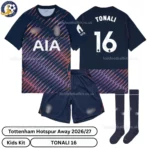 Tottenham Away Kids Kit 26_27-over view-TONALI 16-with socks