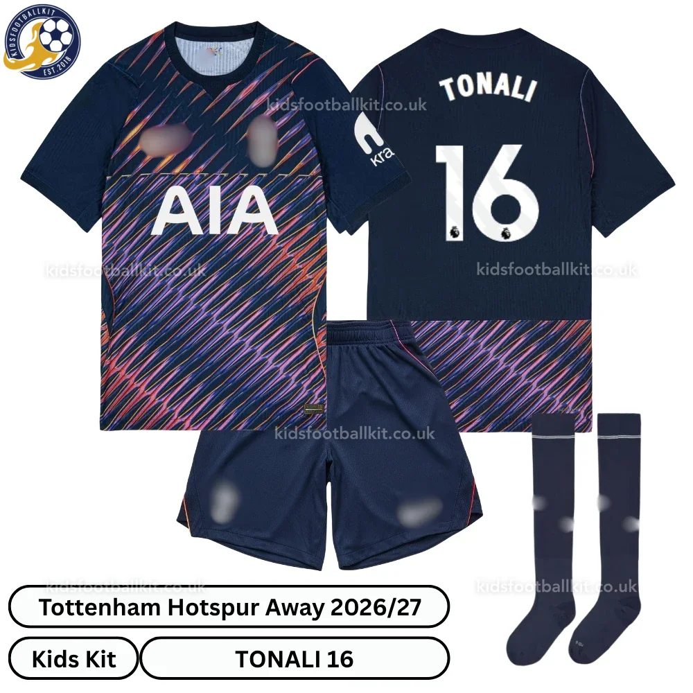 Tottenham Hotspur Away Kids Football Kit 2026/27 – TONALI 16 (With socks)