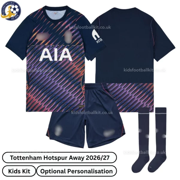 Tottenham Away Kids Kit 26_27-over view-with socks