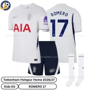 Tottenham Home Kids Kit 26_27-over view-ROMERO 17-with socks