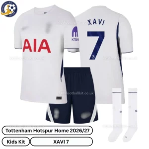 Tottenham Home Kids Kit 26_27-over view-XAVI 7-with socks