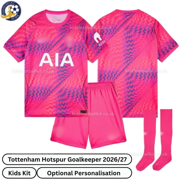 Tottenham Hotspur Goalkeeper Kids Kit 2026_27-over view-with socks