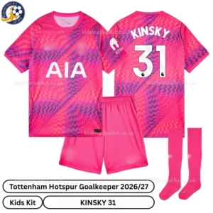 Tottenham Hotspur Goalkeeper Kids Kit 26_27-over view-KINSKY 31