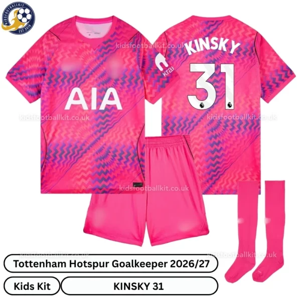 Tottenham Hotspur Goalkeeper Kids Kit 26_27-over view-KINSKY 31