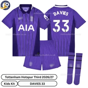 Tottenham third kids kit 26_27-over view-DAVIES 33-with socks
