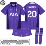 Tottenham third kids kit 26_27-over view-KUDUS 20-with socks