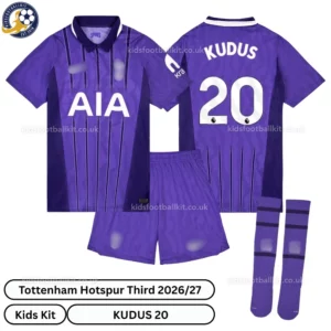 Tottenham third kids kit 26_27-over view-KUDUS 20-with socks