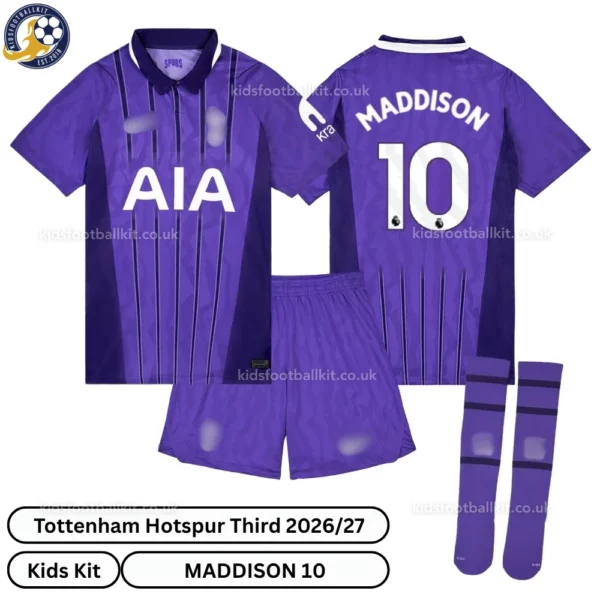 Tottenham third kids kit 26_27-over view-MADDISON 10-with socks