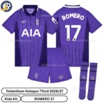 Tottenham third kids kit 26_27-over view-ROMERO 17-with socks