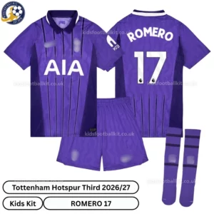 Tottenham third kids kit 26_27-over view-ROMERO 17-with socks