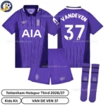 Tottenham third kids kit 26_27-over view-VAN DE VEN 37-with socks