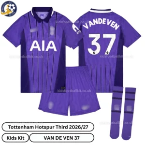 Tottenham third kids kit 26_27-over view-VAN DE VEN 37-with socks