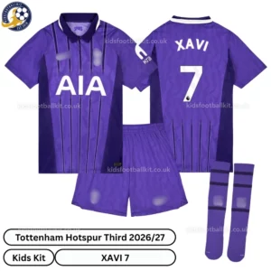 Tottenham third kids kit 26_27-over view-XAVI 7-with socks