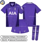 Tottenham third kids kit 26_27-over view-with socks