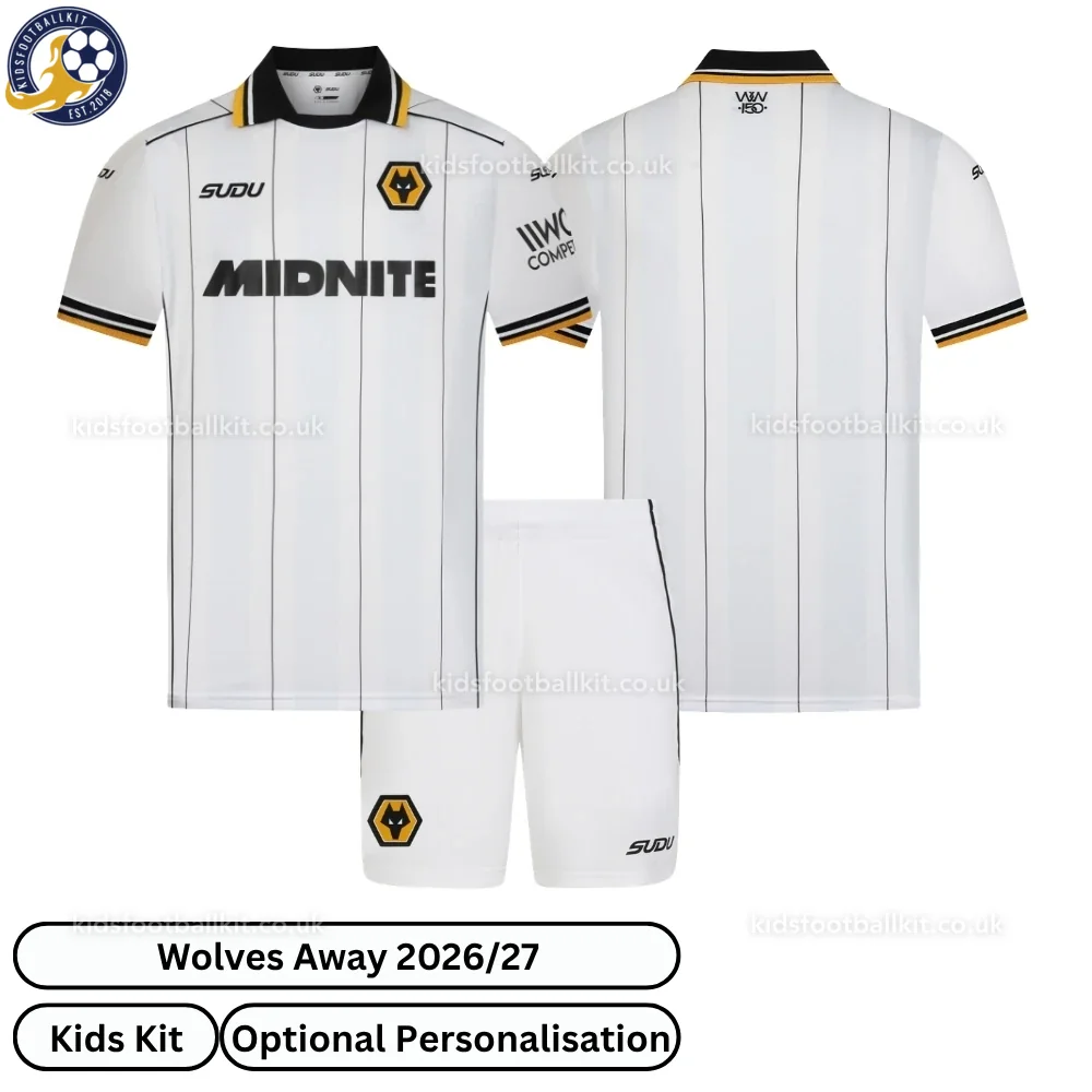 Wolves Away Kids Football Kit 2026/27 (No socks)