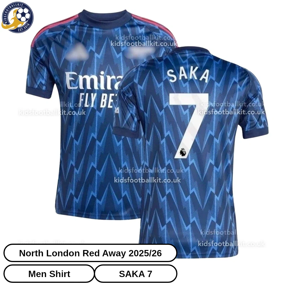 North London Red Away Men Football Shirt 2025/26 – SAKA 7